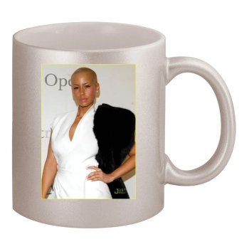 Amber Rose 11oz Metallic Silver Mug